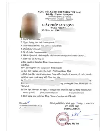 GIẤY PHÉP LAO ĐỘNG