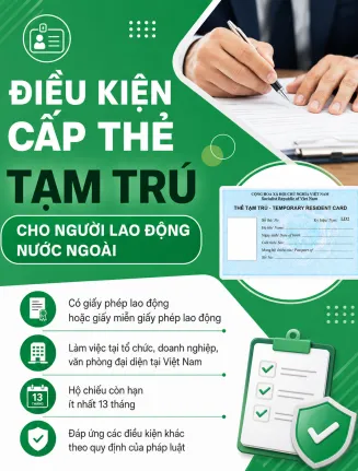 ĐIỀU KIỆN CẤP THẺ TẠM TRÚ CHO NGƯỜI LAO ĐỘNG NƯỚC NGOÀI