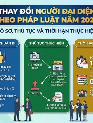 THAY ĐỔI NGƯỜI ĐẠI DIỆN THEO PHÁP LUẬT NĂM 2026: HỒ SƠ, THỦ TỤC VÀ THỜI HẠN THỰC HIỆN