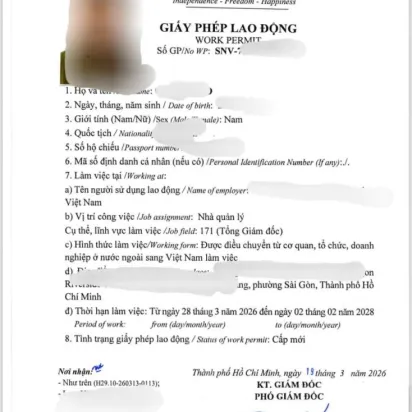 GIẤY PHÉP LAO ĐỘNG