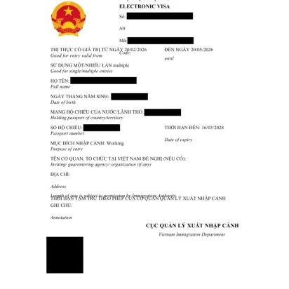 XIN VISA NHẬP CẢNH VÀO VIỆT NAM